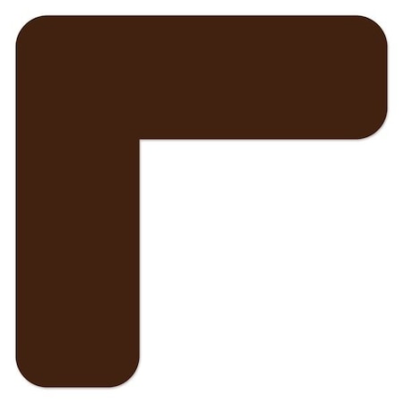 Ergomat DuraStripe Xtreme 6inx6inx2in 90 degrees Angle Rounded Corners Brown, 50PK DSX-CR6-BR-KIT